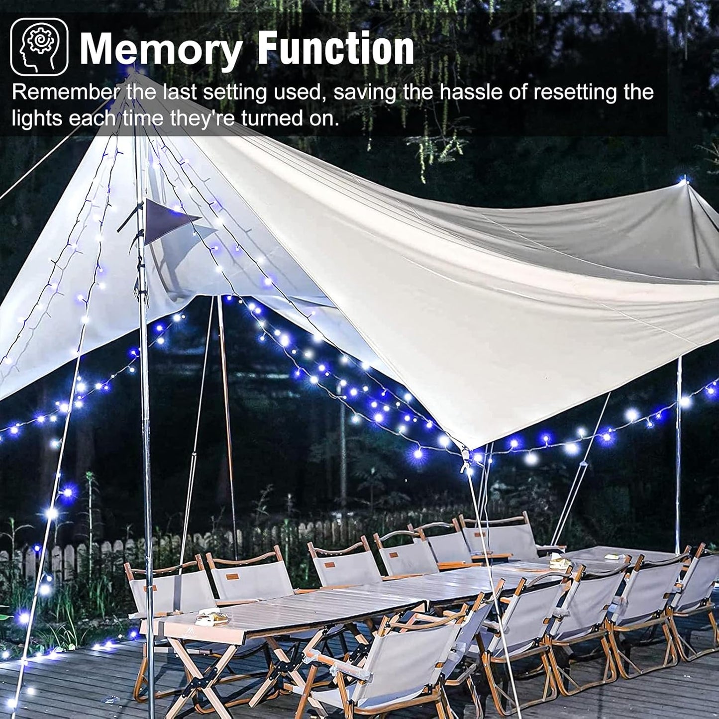 Christmas Lights Outdoor, 100FT 300 LED Christmas Tree Lights with 8 Modes Waterproof, Connectable Green Wire Twinkle Tree Lights for Indoor Patio Garden Party Decorations, Blue White