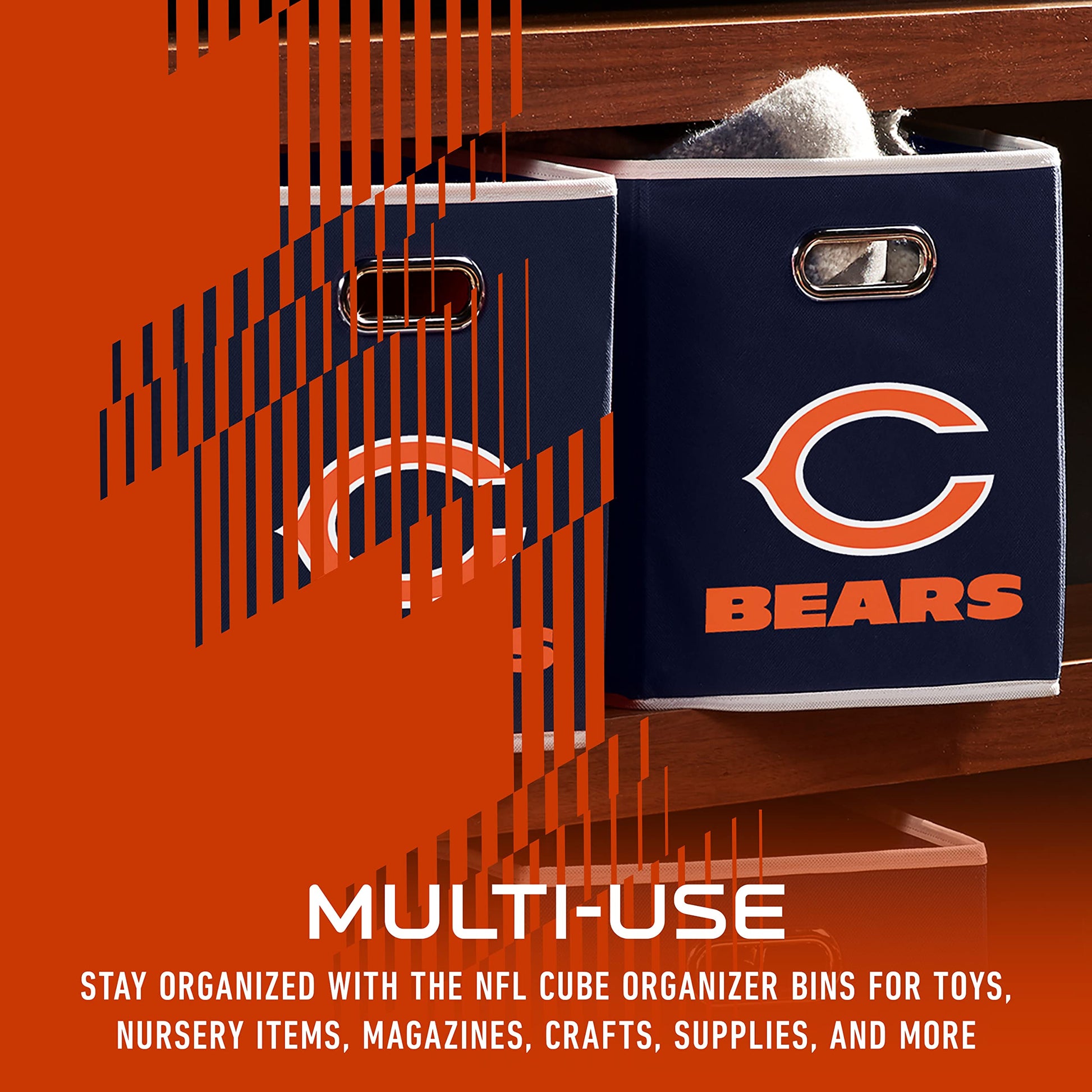 Franklin Sports NFL Chicago Bears Collapsible Storage Bin