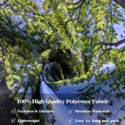 AMM Nature Forest Tree Celling Tapestry Lush Green Treetops Sunlit Tapestry for Bedroom Aesthetic Sky Sunlight Canopy Leaves Landscape Tapestries Wall Hanging for Living Room Dorm Office 80 x 60 Inch