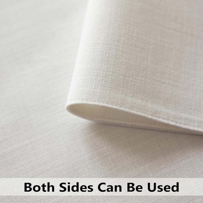 Demetex White Placemats Set of 6 Heat Resistant Linen Place Mats Washable Dining Table Plate Mat for Holiday Wedding Kitchen Decor, Pure White