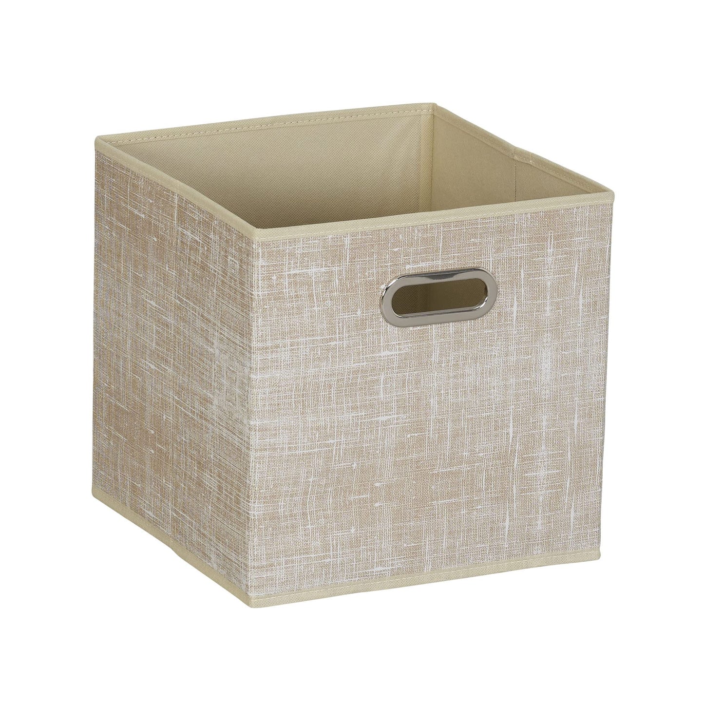 Household Essentials 6 Pack Fabric Storage Bins with Handle, Gray Mix