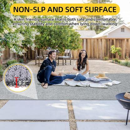 Marine Carpet,5 FT x 20 FT Smoke Gray Indoor Outdoor Carpet 0.2" Thick Boat Carpet with Water-Proof TPE Backing, Non-Slide Outdoor Marine Carpet Roll for Home, Patio, Porch, Deck