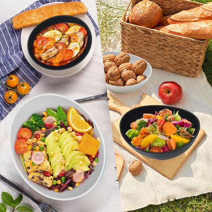 Salad Bowls Set of 6 with 3 Size,Unbreakable Wheat Straw Bowls for Kitchen,Fridge,Dishwasher and Microwave Safe Bowl for Salad,Cereal,Snack,Dessert. Classic Series