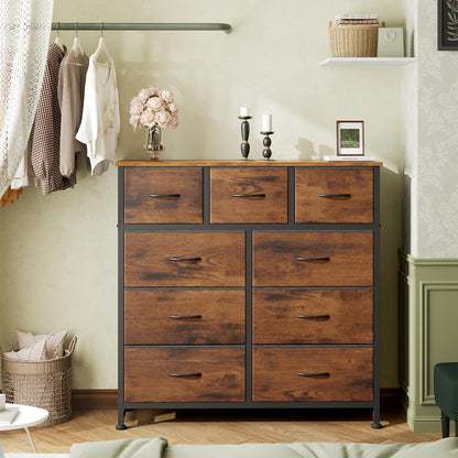 OLIXIS 9 Drawer Tall Dresser for Bedroom, Closet Organizers and Storage