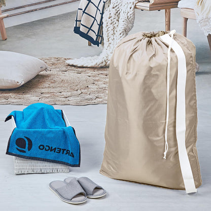 HOMEST XL Nylon Laundry Bag with Strap, Large Dirty Clothes Organizer, Easy Fit a Laundry Hamper or