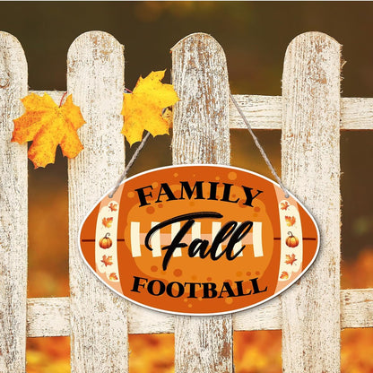 Autumn Wooden Signs, Rustic Thanksgiving Decoration, Home Interior And Exterior Decor, Autumn Harvest Thanksgiving Home Decor (Football), Housewarming Gift