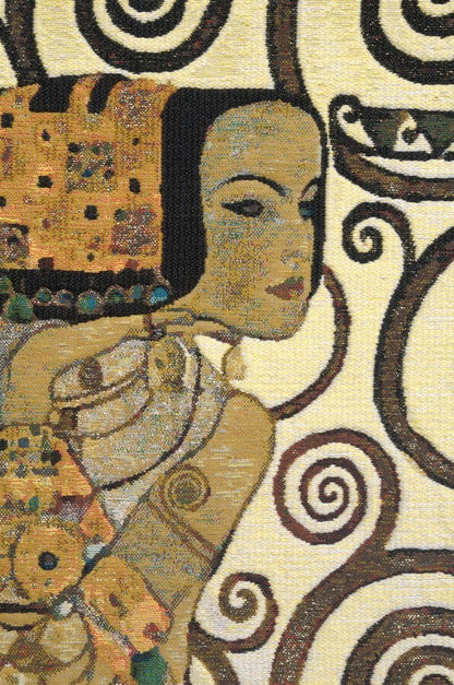 C Charlotte Home Furnishings Inc Lebensbaum Expectations Cushion Cover | Pure Cotton Decorative Cushion Case | Cushion Cover for Indoor Use | 17x17 Inch Cushion Cover for Living Room I By Gustav Klimt