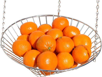 Deco Brothers Hanging Fruit Basket, 3-Tier, Chrome