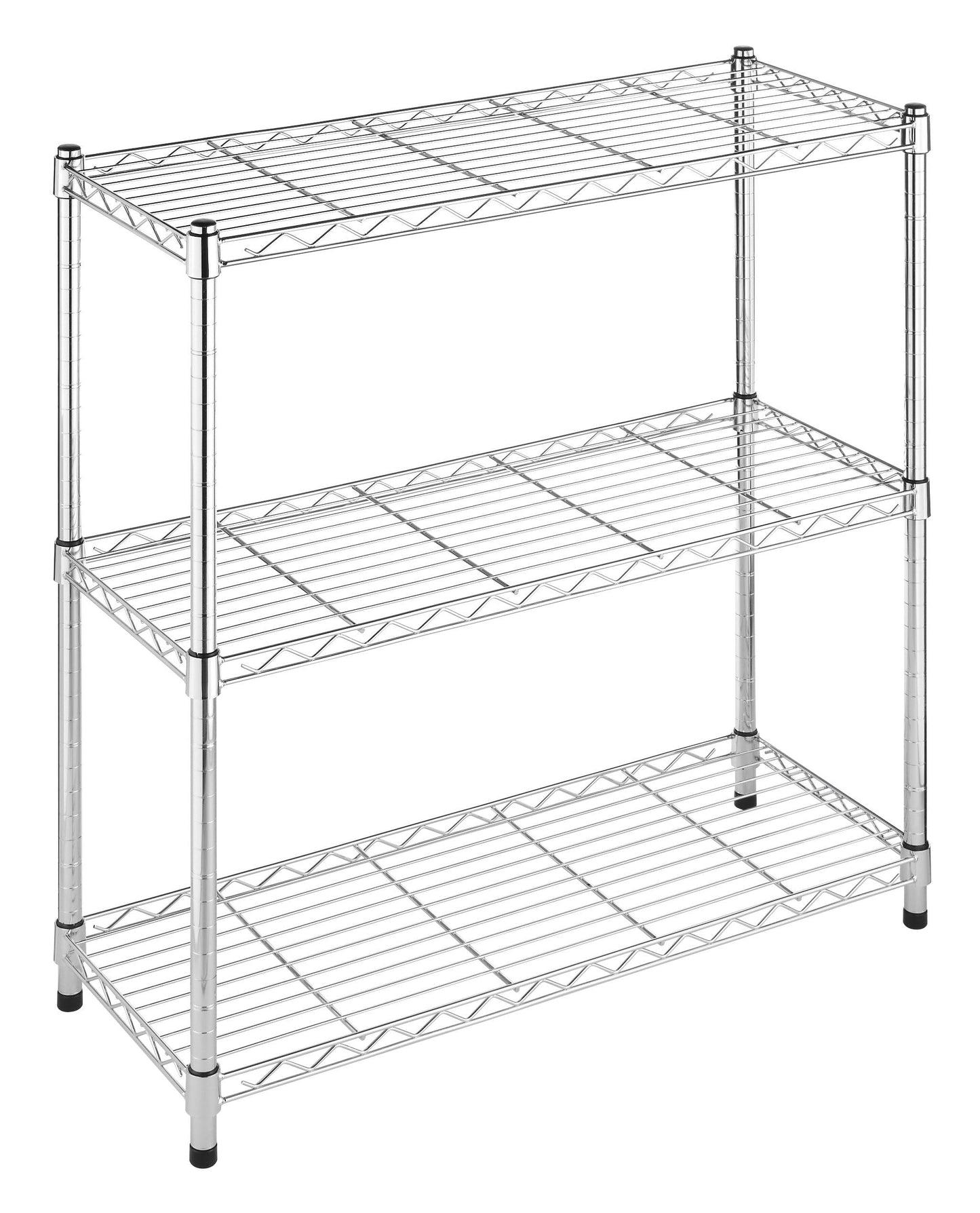 Whitmor 3 Tier Shelving Unit, Metal Storage Shelves, 400 lbs Capacity per Shelf, 1200 lbs Total