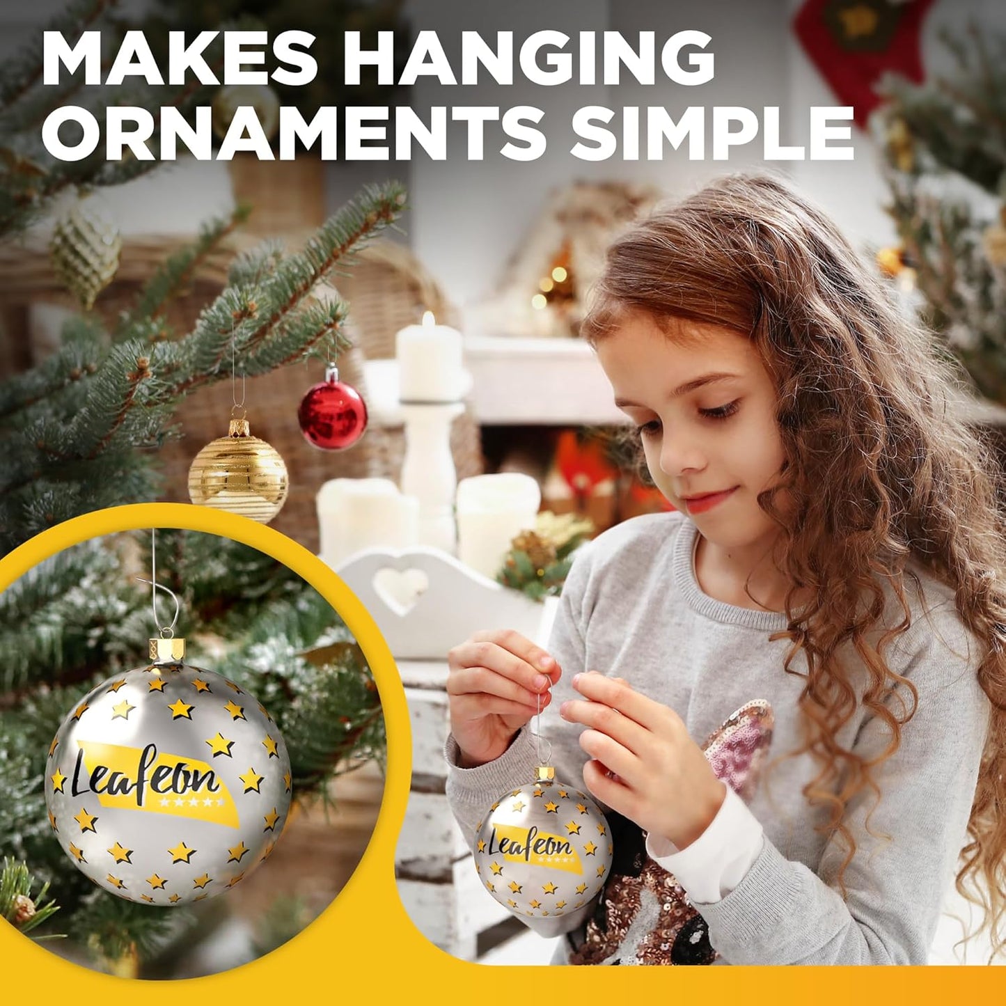 Leafeon 300 Pack Christmas Ornament Hooks for Christmas Tree Decoration – The Best Holiday Ornament Hangers