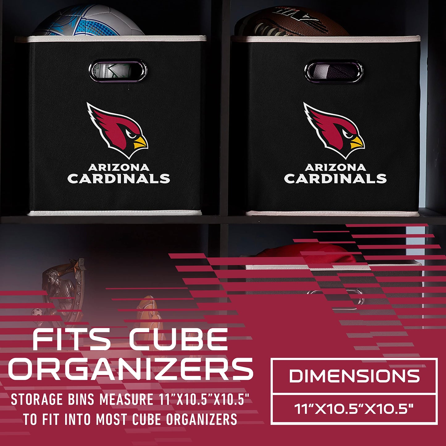 Franklin Sports NFL Arizona Cardinals Collapsible Storage Bin