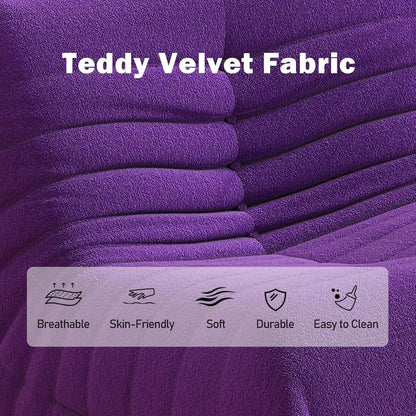 Bean Bag Chair, Fireside Chair Bean Bag Sofa Large Bean Bag Chair for Adults, Bean Bag Chairs for Teens with High Density Comfortable Foam, Memory Foam Bean Bag for Living Room, Bedroom (Purple)