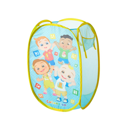 Cocomelon Pop-Up Hamper with Durable Carry Handles, Kids Laundry & Room Storage Organizer, 21”H x