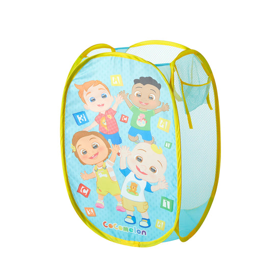 Cocomelon Pop-Up Hamper with Durable Carry Handles, Kids Laundry & Room Storage Organizer, 21”H x