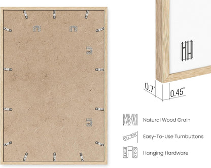 Haus and Hues 24"x36" Beige Oak Wood Frames Set of 6 - 24x36 Natural Wood Frames for Posters, 24x36 Frame Wood, 24x36 Poster Frames for Wall, 24x36 Frame Light Wood, Picture Frames 24x36 Picture Frame 24x36 Wood Frame 24x36 (Beige Oak)