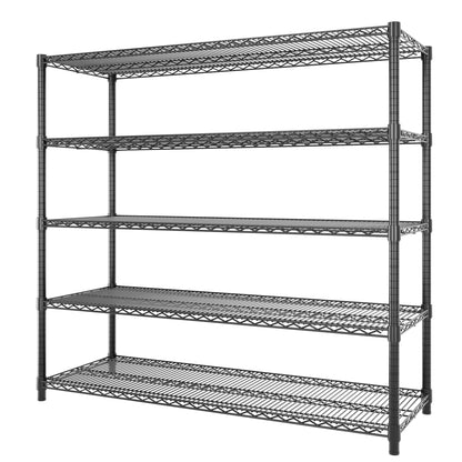 Garvee 5-Tier Wire Shelving 3200LBS Heavy Duty Storage Shelves Garage Rack