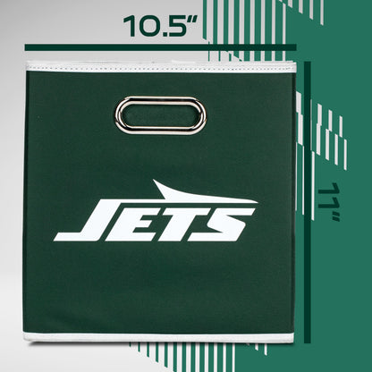 Franklin Sports NFL New York Jets Collapsible Storage Bin - 11"x11"