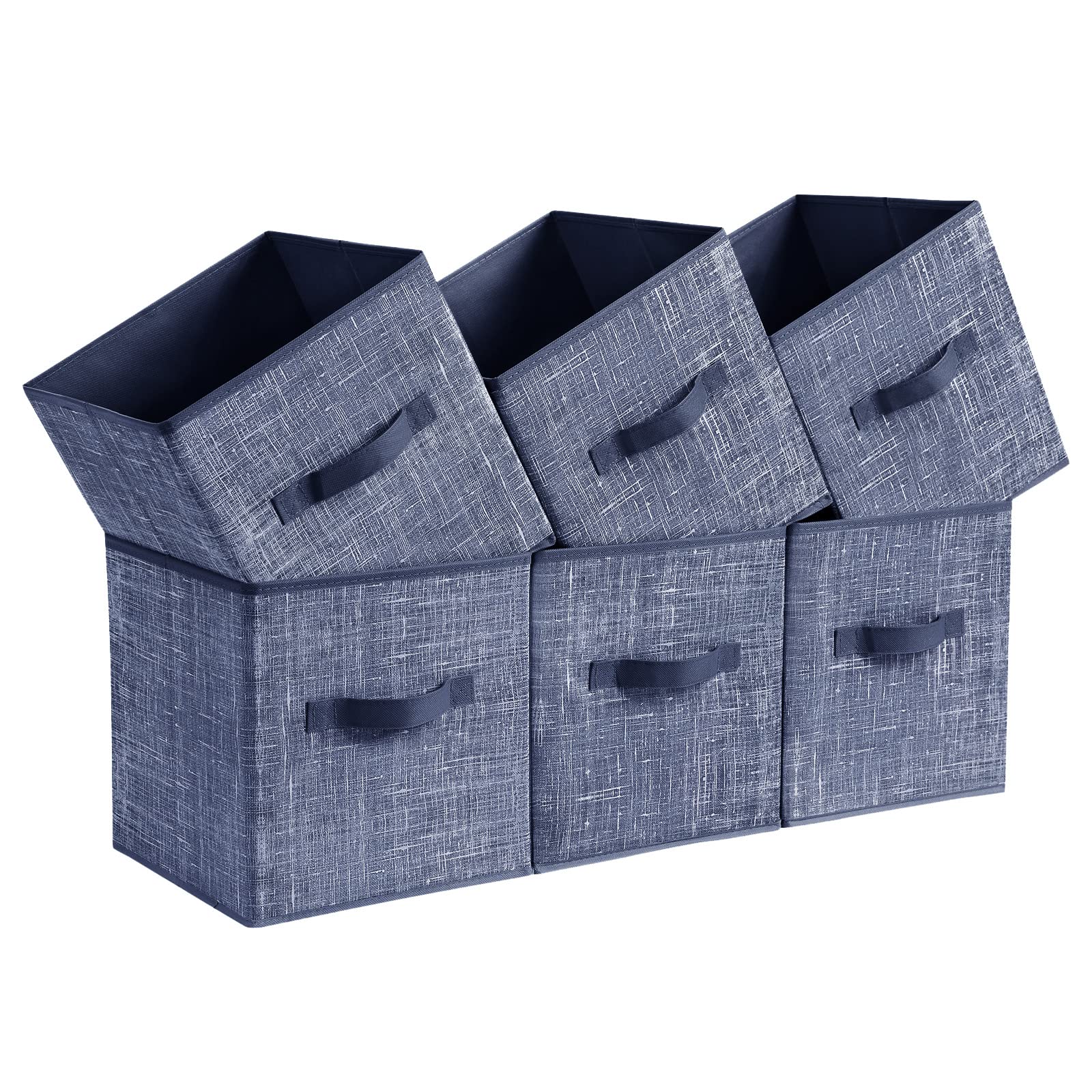 SONGMICS Storage Cubes, Set of 6, 11-Inch Foldable Closet Organizers
