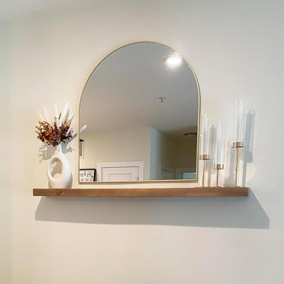 joelsantiques - 54 Inch Wooden Floating Shelves for Wall - 54x6x2 in - Made of Natural Wood - Long Heavy Duty Rustic Wall Shelves for Bedroom - Perfect for Living Room, Kitchen - Natural