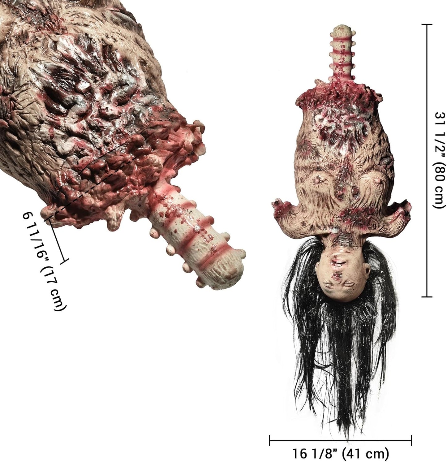 AW 32" Halloween Prop Limbless Woman Corpse Hanging Half Body Haunted House Party Yard Outdoor Decoration 2025