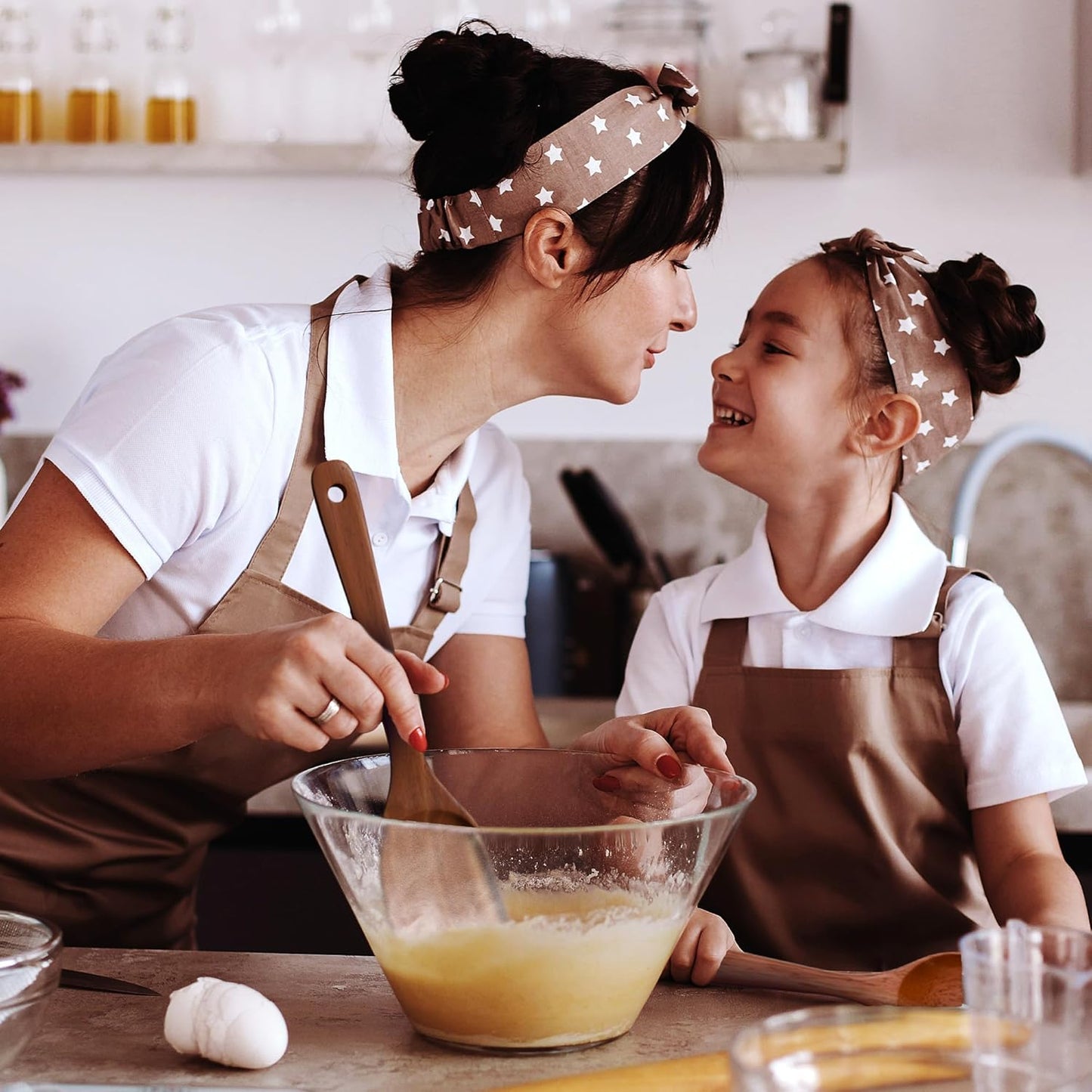 6-Piece Acacia Wood Cooking Utensil Set – Wooden Kitchen Pan Toolset for Nonstick Cookware – Includes Spoons & Spatulas – Non-Scratch, Eco-Friendly Cooking Tools – Everyday Use - Lifetime Replacements