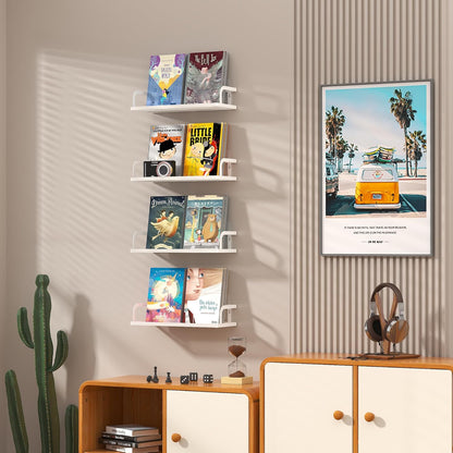 PUSDON Metal Wall Hanging Basket 2 Packs DIY Suitable for Multiple Scenes - White Hollowout 12.6in