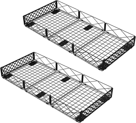 NADAMOO Large Under Bed Storage with Wheels, Low Profile Rolling Under Bed Storage Containers，Foldable Metal Under the Bed Organizer Bins for Bedroom，2 Packs