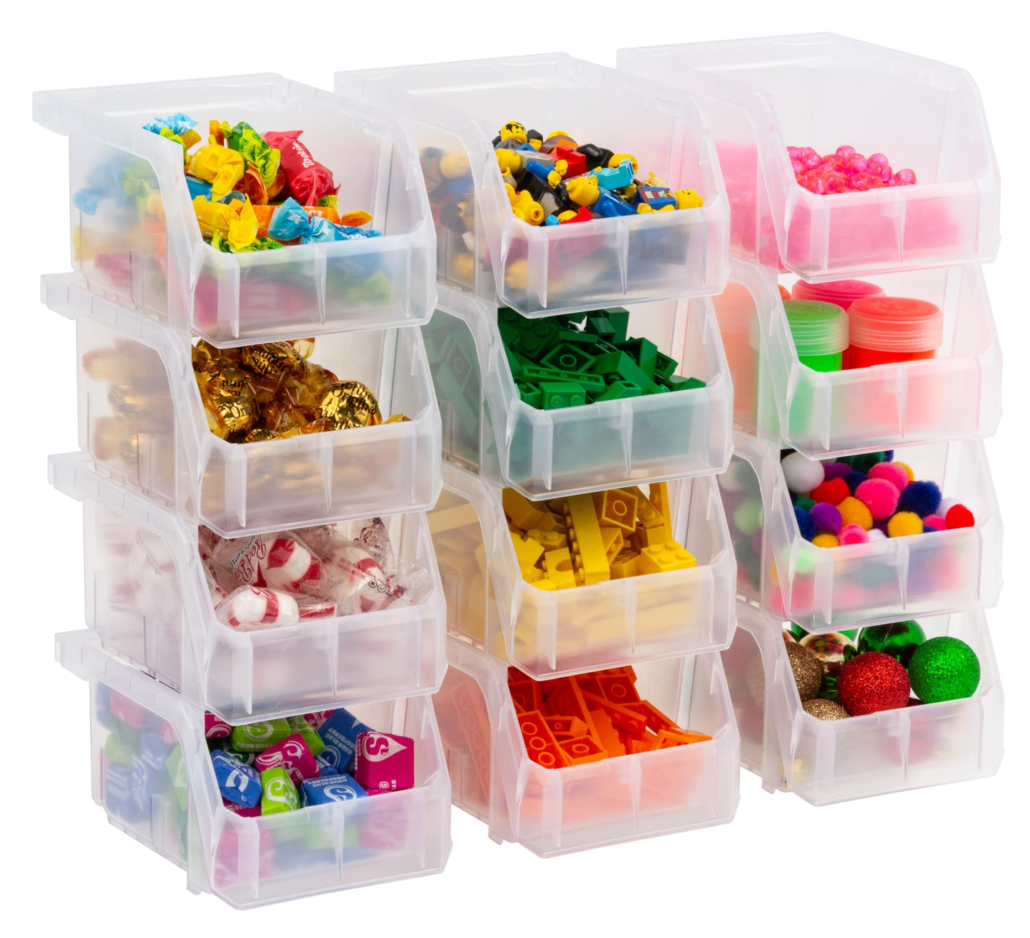 ReadySpace Plastic Containers for Organizing and Storage Bins for Drawers, Desks, Office