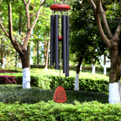 Memgift Memorial Wind Chimes for Outside- Sympathy Gift for Loss of Mom or Dad, Outdoor Keepsake with Soothing Tone for Garden, Yard in Memory of Loved One