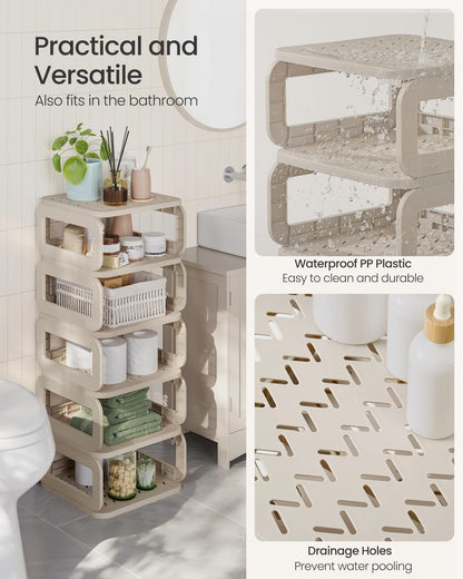 SONGMICS Shoe Rack, Shoe Organizer, 12 Shelves, Shoe Storage, Narrow Shoe Shelf, Open Shelf for