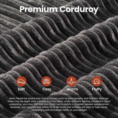 ovios 105” Modular Sectional Sofa with Thicken Seat Cushion, Cloud Couch with Deep Seat, Modern L-Shape Sofas Couches with Chaise,Upholstered Couches for Living Room Bedroom,Grey