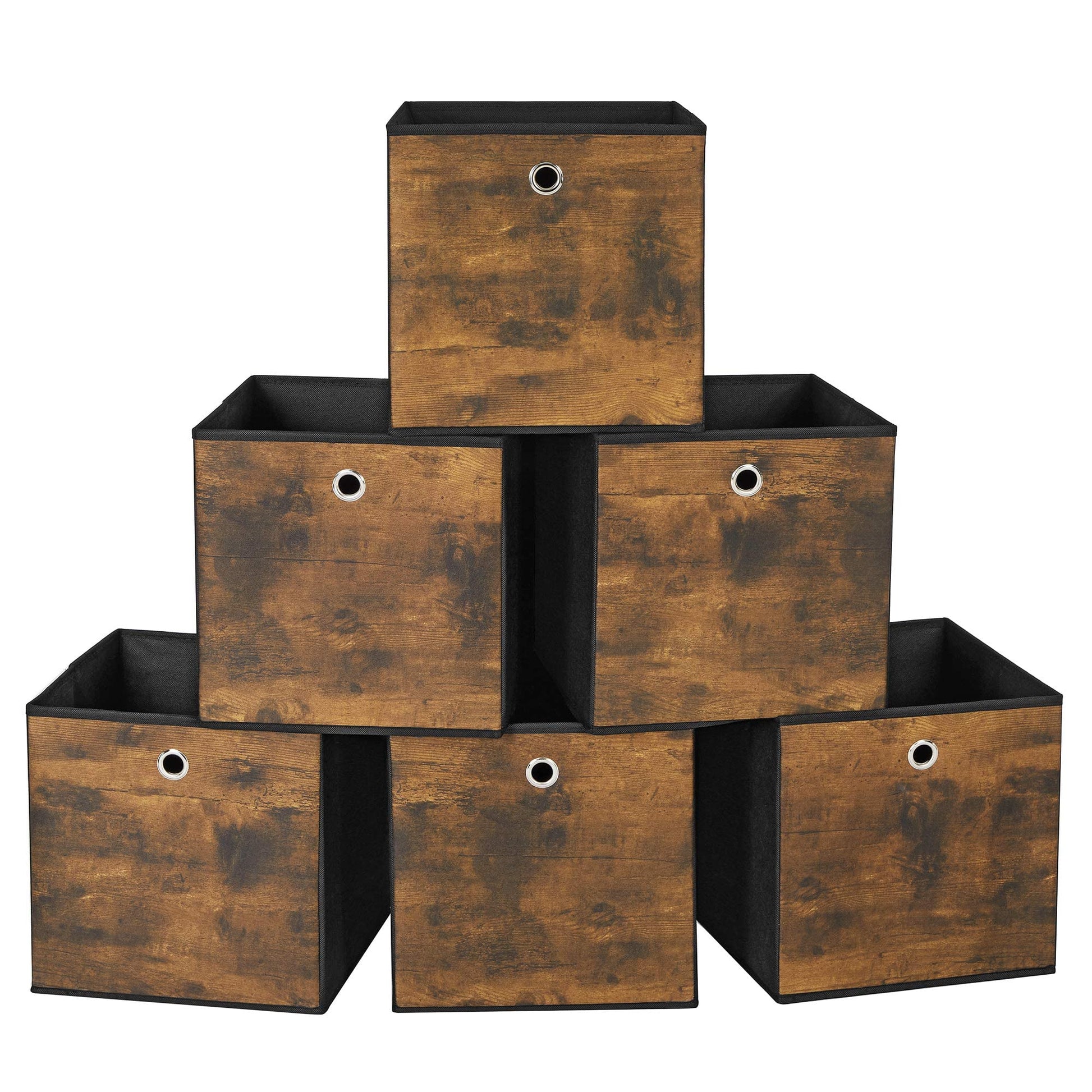 SONGMICS Storage Cubes, Set of 6, 11.8-Inch Foldable Closet Organizers