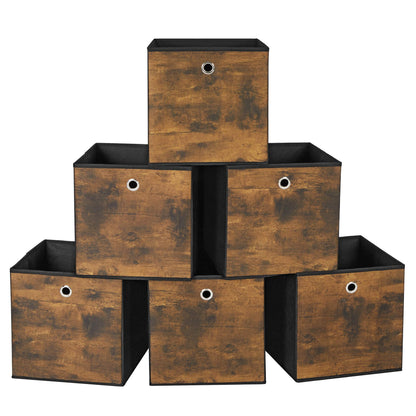 SONGMICS Storage Cubes, Set of 6, 11.8-Inch Foldable Closet Organizers