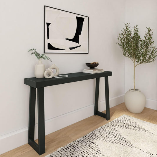 Plank+Beam Solid Wood Console Table, 56 Inch, Sofa Table, Narrow Entryway Table for Hallway, Behind