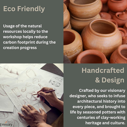 Emissary Home and Garden 13in., 16in., 19in.,23.5in. H Blue Snow Stoneware Round Planters with High-fire Treatment (Set of 4)