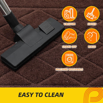 JSEI Dirt Trapper Door Mat 24"x36", Non-Slip Washable Entryway Mats, Dog Door Mat, Stain Resistant and Absorbent Floor Mats, Low Profile Welcome Mat for Front Back Door, Brown