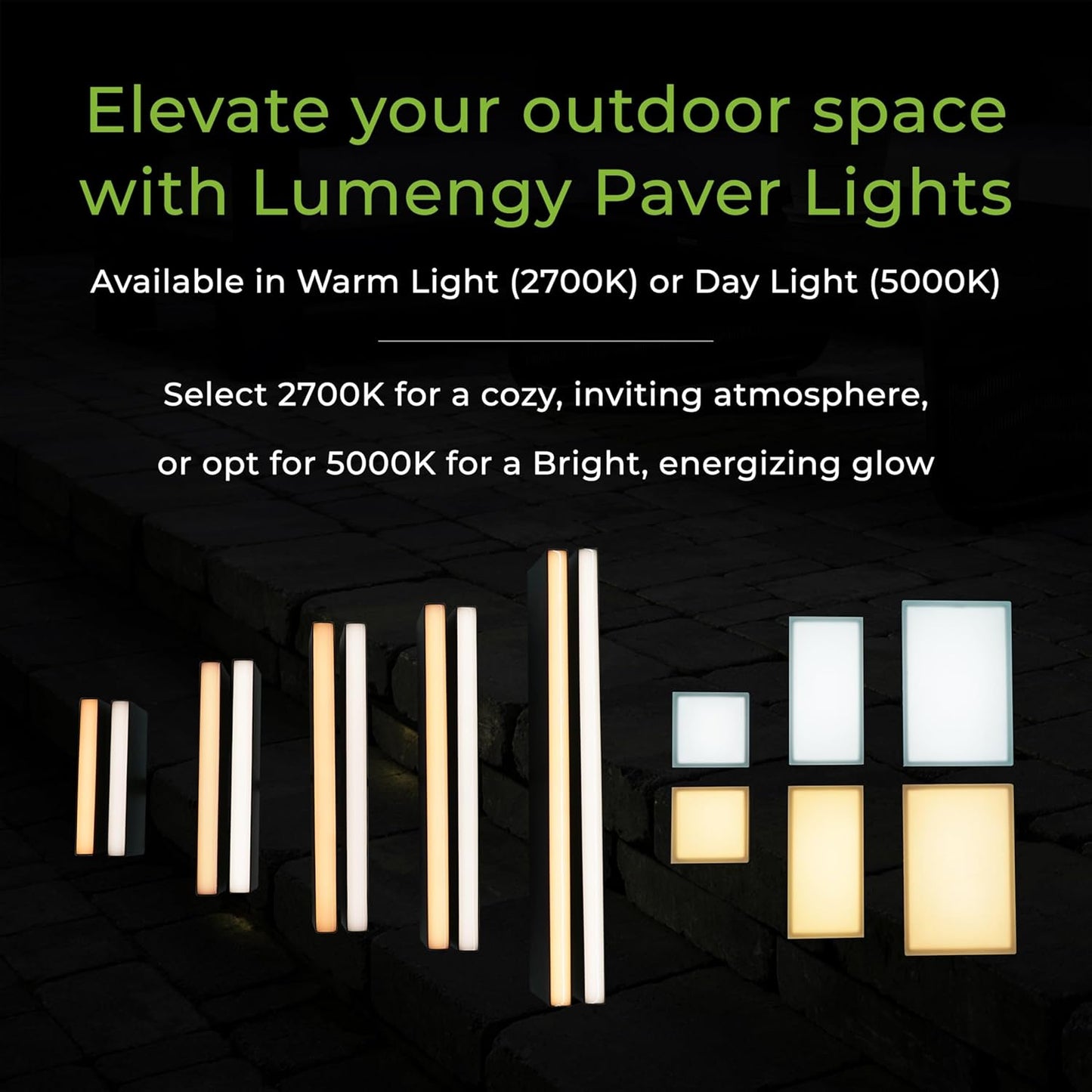 LUMENGY Paver Light 6×9 Inch, (5.82 inch X 8.85 inch) Glare-Free 5000K Brick Lighting for Paver Driveways, Pathways, Patios & Garden,12V, Waterproof & Drive-Over Rated