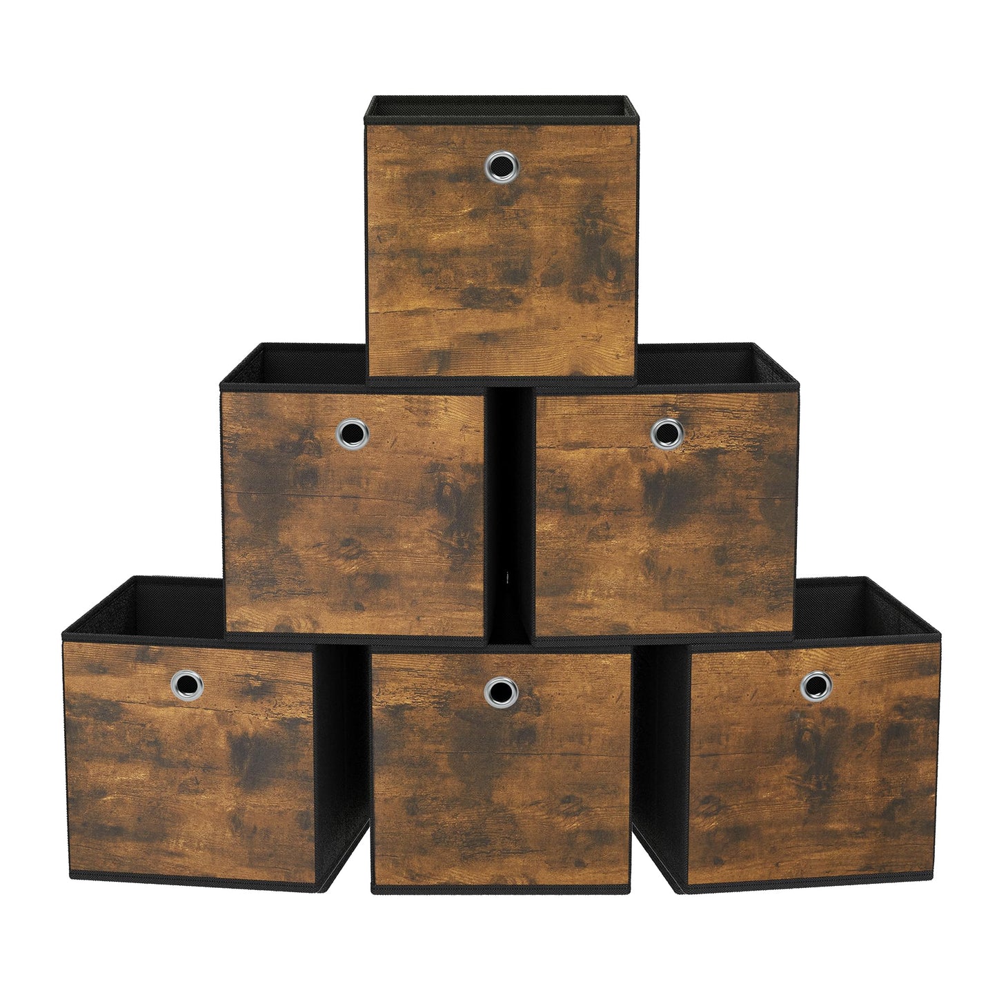 SONGMICS Storage Cubes, Set of 6, 11-Inch Foldable Closet Organizers