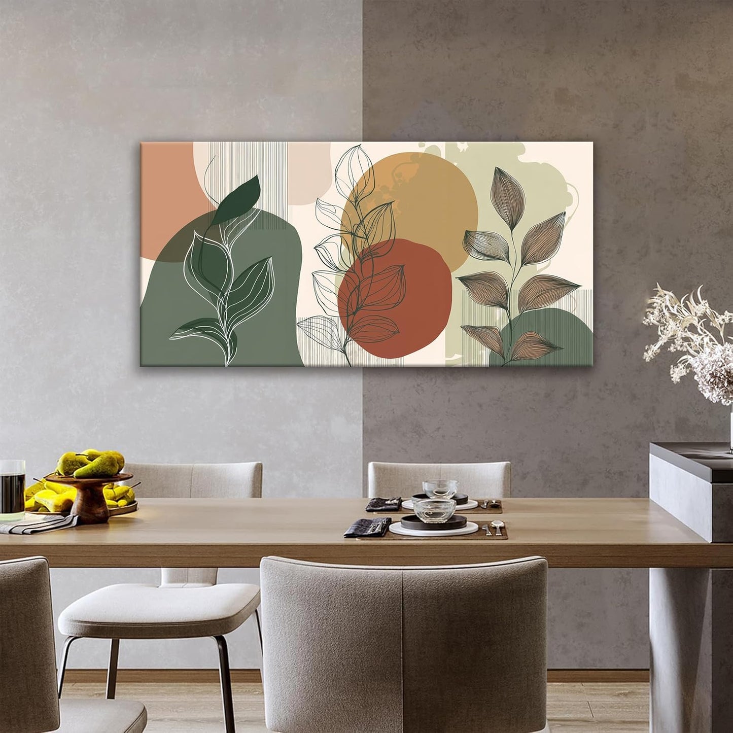 Tsomzxng Abstract Boho Wall Art Century Modern Canvas Art Wall Decor Artwork Abstract Wall Decor Modern Minimalist Canvas Painting Prints Wall Picture For Bedroom Bathroom Office Wall Artwork 20"X40"
