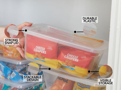 Rubbermaid Cleverstore Home/Office 6 Quart Clear Plastic Storage Tote Container Box Bin with Lid