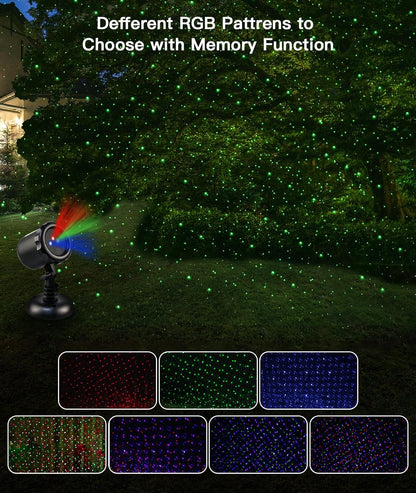 Christmas Projector Lights Outdoor, 3 Color Laser Light Projector,Waterproof Firefly Lights Show with Remote Control for Christmas, Home Decor,Christmas Gift, Wedding, Party, Garden