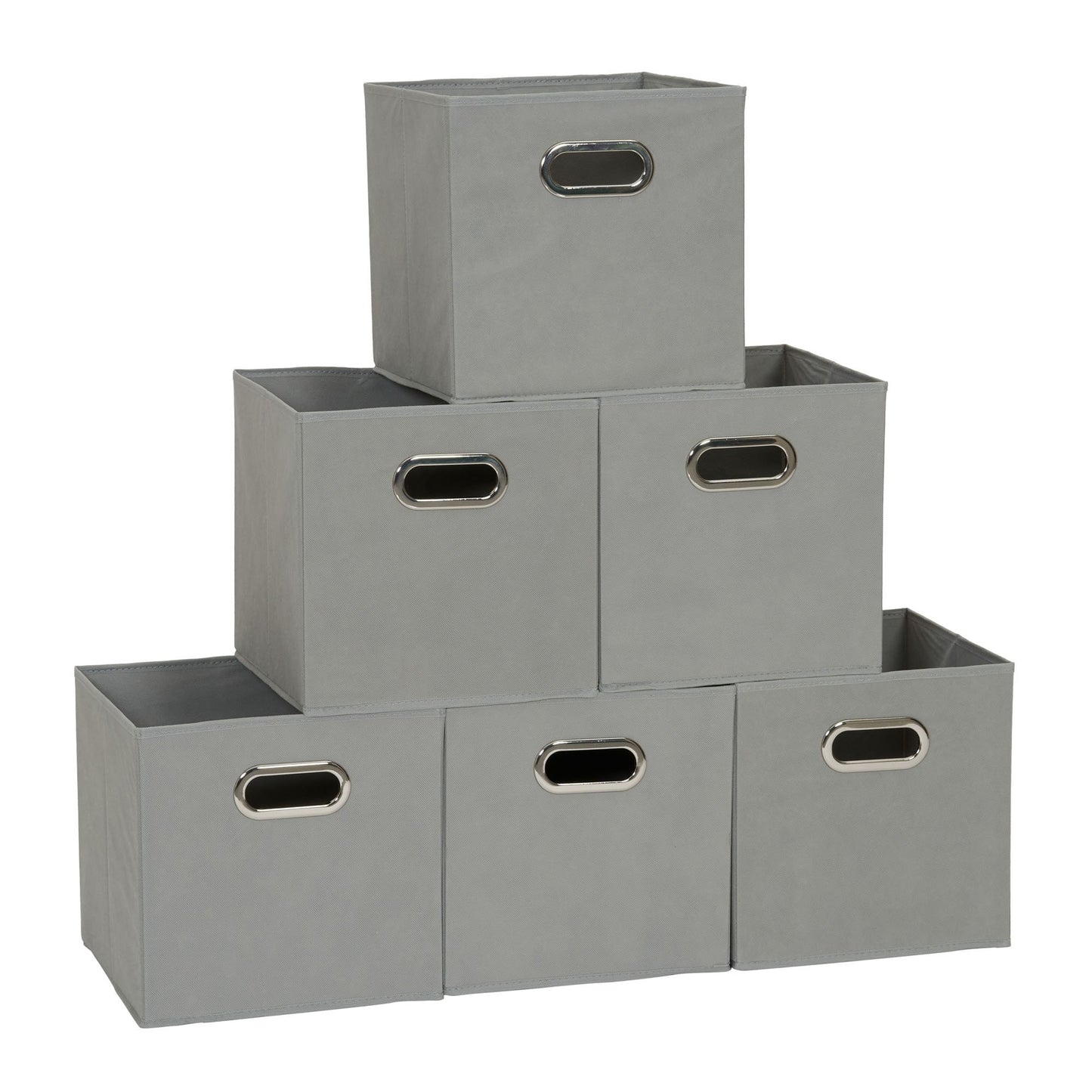 Household Essentials Fabric Storage Bins in Strong Poly‑Woven Fabric, Sturdy Chipboard Sides