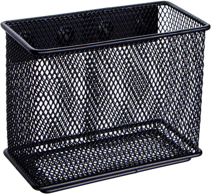 dedoot Minimalist Black Magnetic Pen Holder, 4.7x2.3x3.7inch Strong Mesh Magnetic Holder for Whiteboard Marker, Refrigerator, Locker