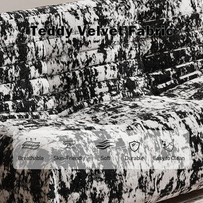 Bean Bag Chair, Loveseat Fireside Chair Bean Bag Sofa Large Bean Bag Chair for Adults, 2 Seater Bean Bag Chairs for Teens with High Density Comfortable Foam, Bean Bag for Living Room (Black Pattern)