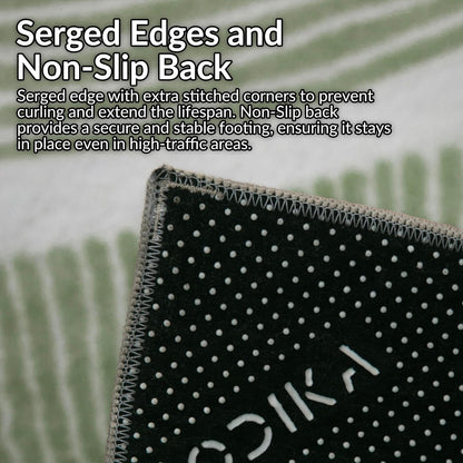 Zen Garden Area Rug - Ultra Soft Area Rug 4x6, Non Slip, Stain Resistant Living Room Rug, Washable Area Rugs for Living Room, Rugs for Bedroom (Green, 4x6)