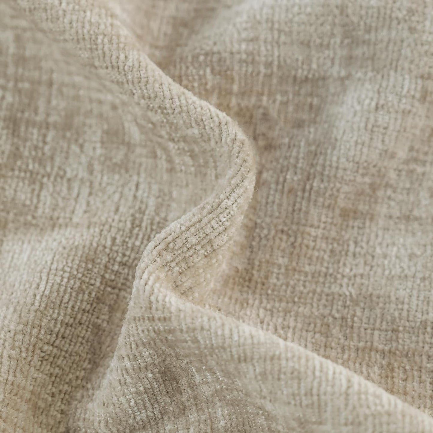 CaliTime Throw Pillow Covers Decorative 24 X 24 Inches Pack of 2 Cozy Chenille Cushion Cases for Couch Sofa Bed Living Room Home Light Taupe