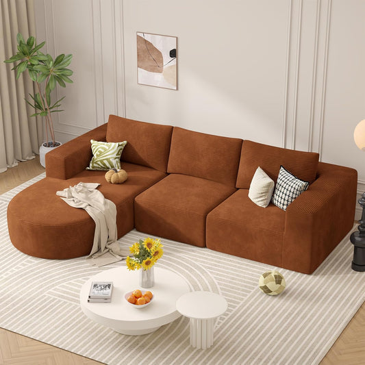 Modular Sectional Sofa with L-Shape Chaise,Cloud Sectional Modern Sleeper Couch with Deep