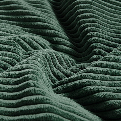 Fancy Homi Set of 2 Dark Green Boho Decorative Throw Pillow Covers 18x18 Inch for Living Room Couch Bed, Modern Farmhouse Forest Green Home Decor, Soft Textured Corduroy Corss Patchwork Cushion Case