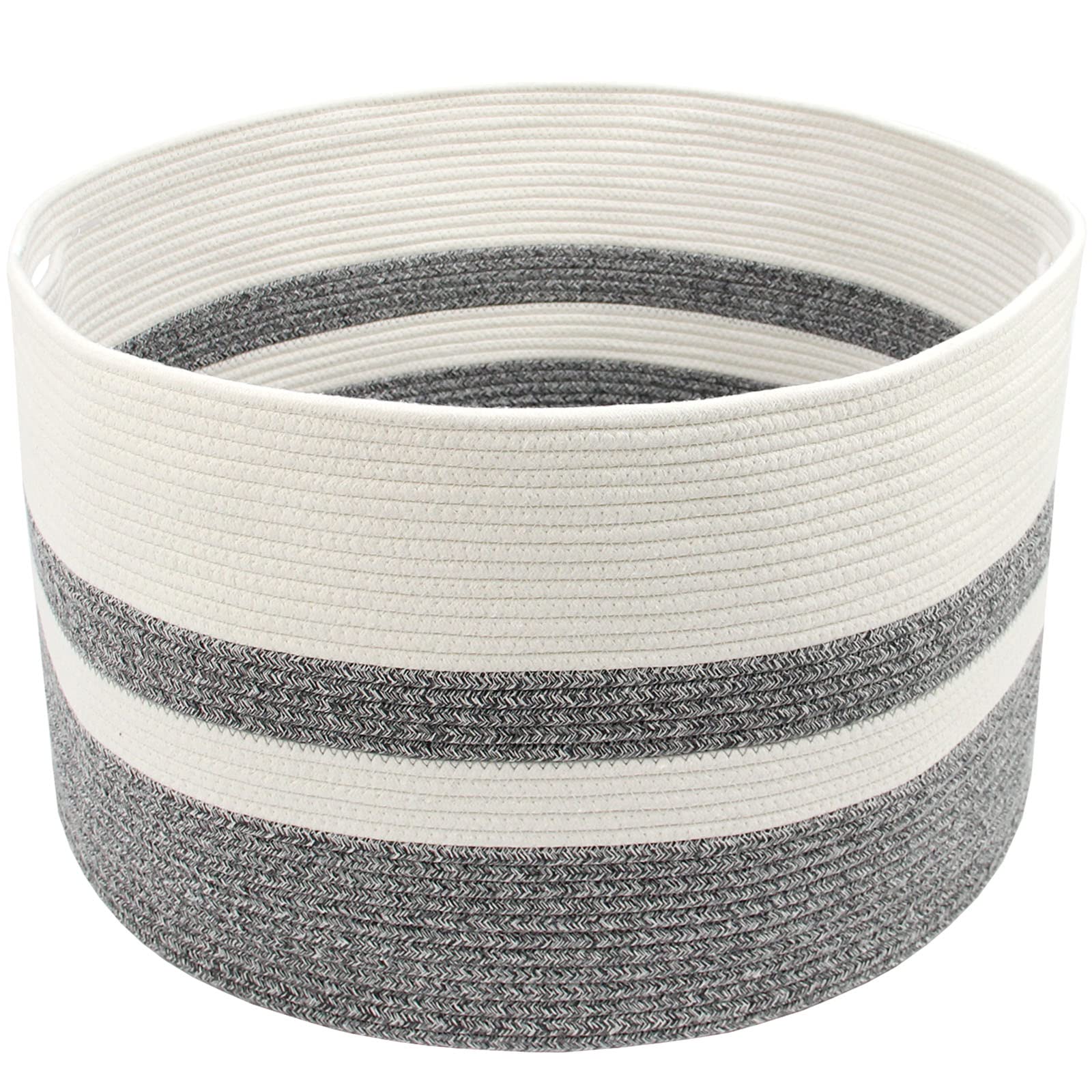 Casaphoria XXXLarge Cotton Rope Basket for Living Room - Woven Storage Basket with Handle for