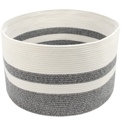 Casaphoria XXXLarge Cotton Rope Basket for Living Room - Woven Storage Basket with Handle for